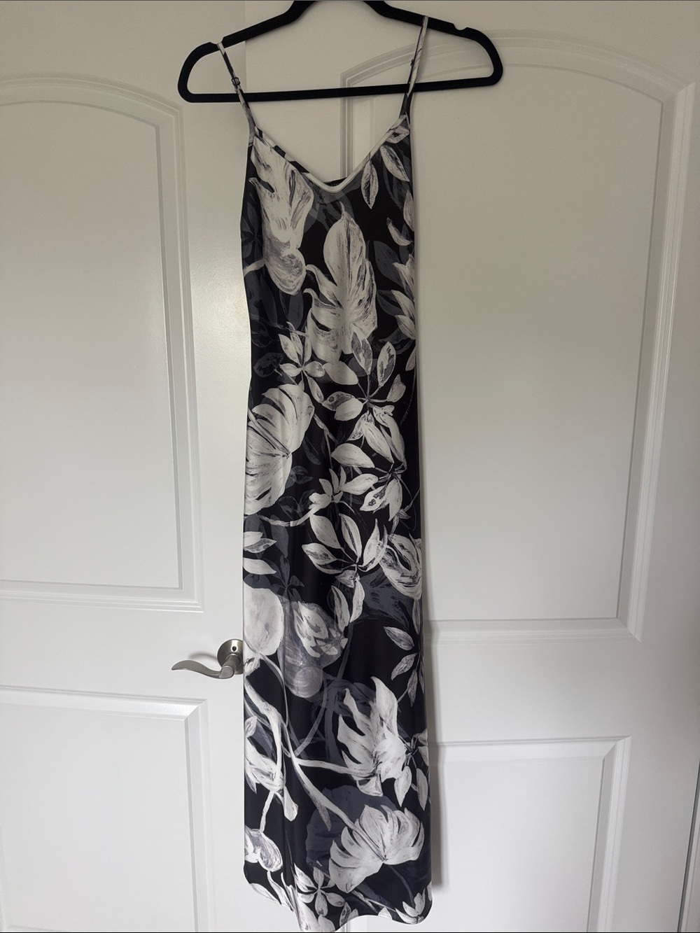 All Saints Black & White Floral Slip Dress - Women's Maxi Dress size 2